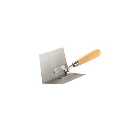 Bon 13-149 Angle Plow, Stainless Steel 90 Degree, Wood Handle